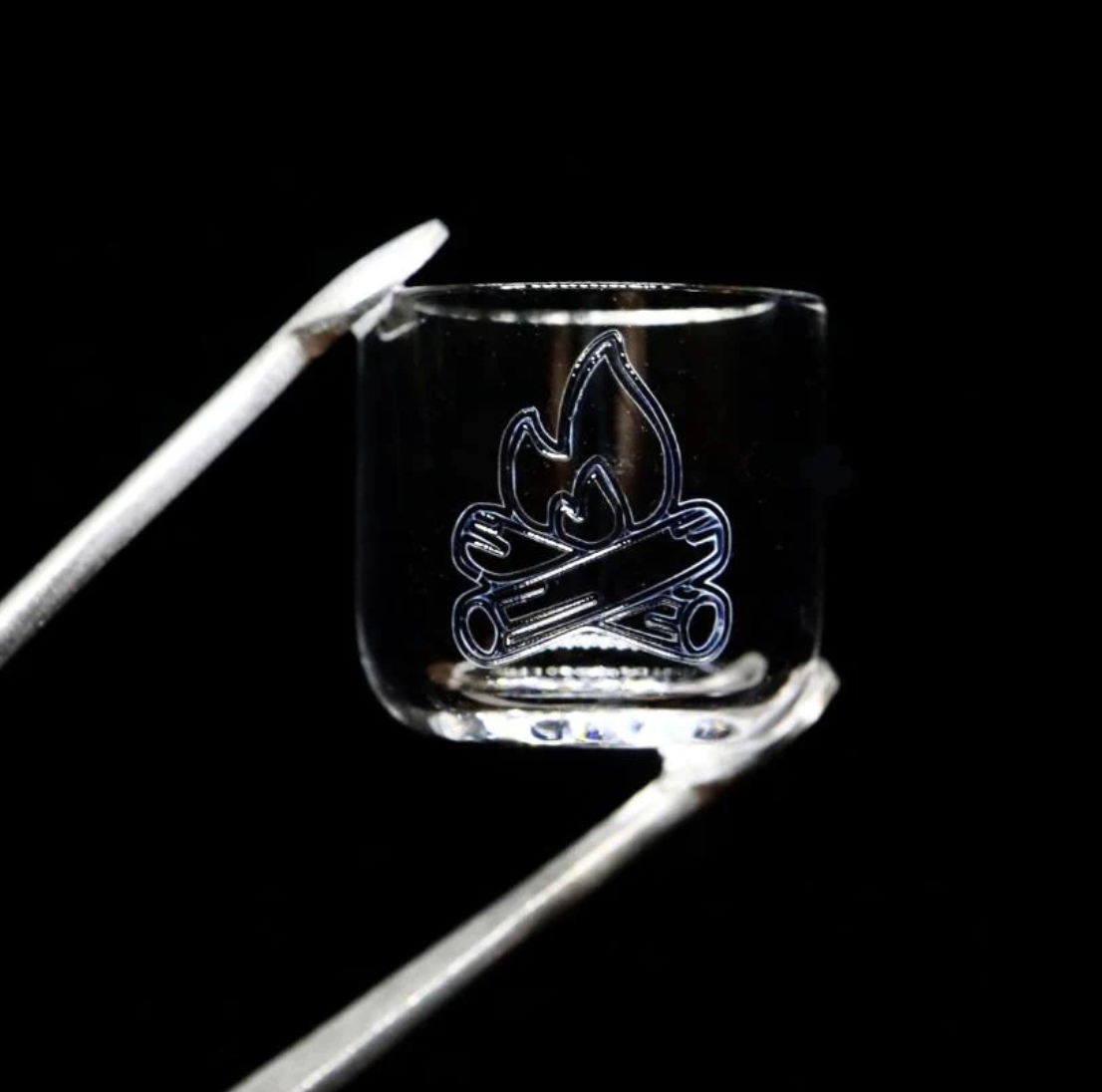 Campfire Quartz Insert with Logo