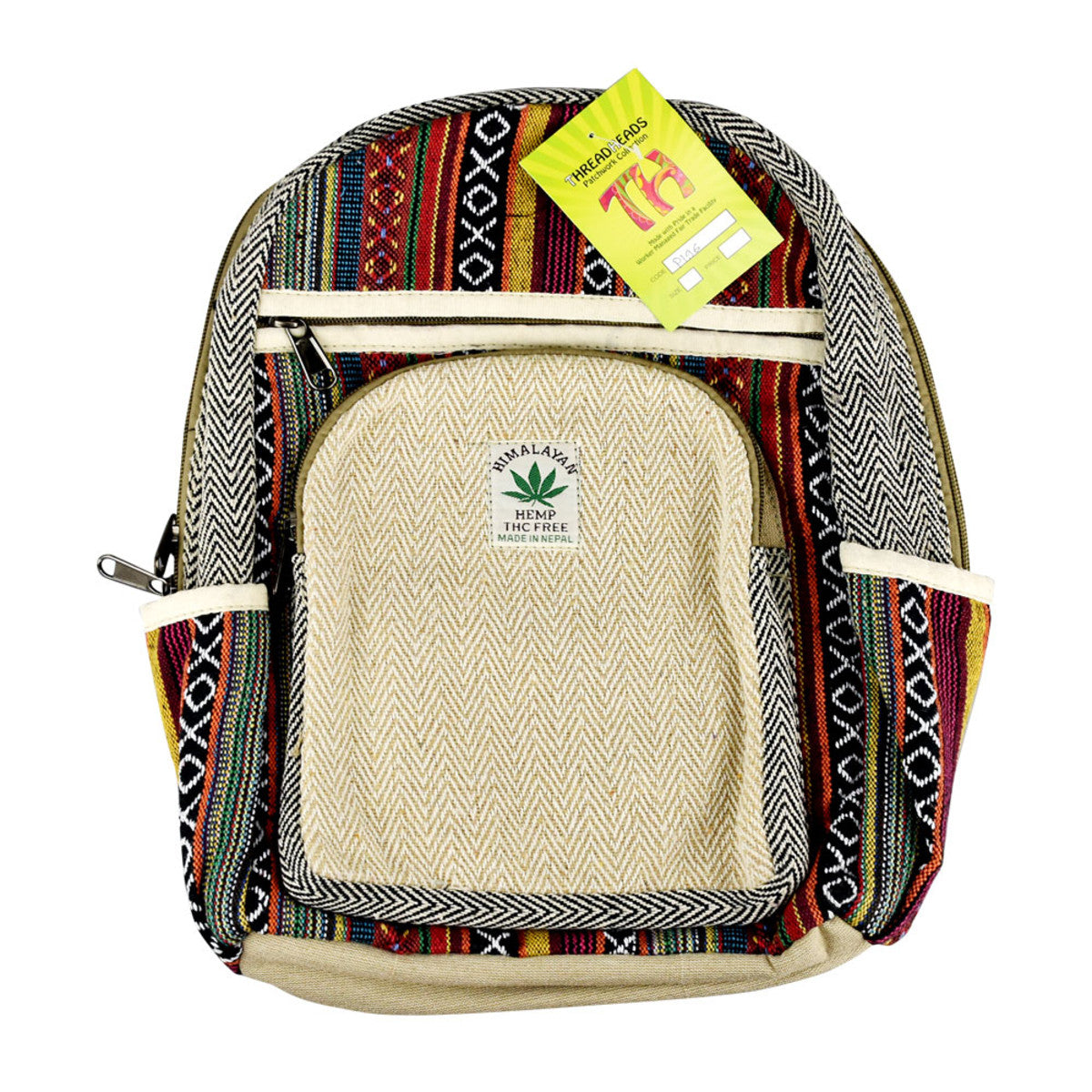 Himalayan ThreadHeads Hemp Woven Mini Backpack